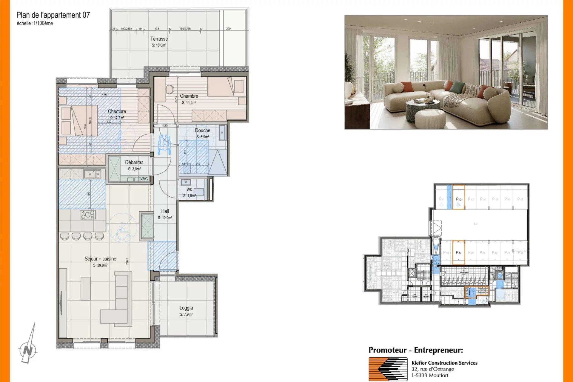 2-bedroom Apartment in Lorentzweiler - Vue 4