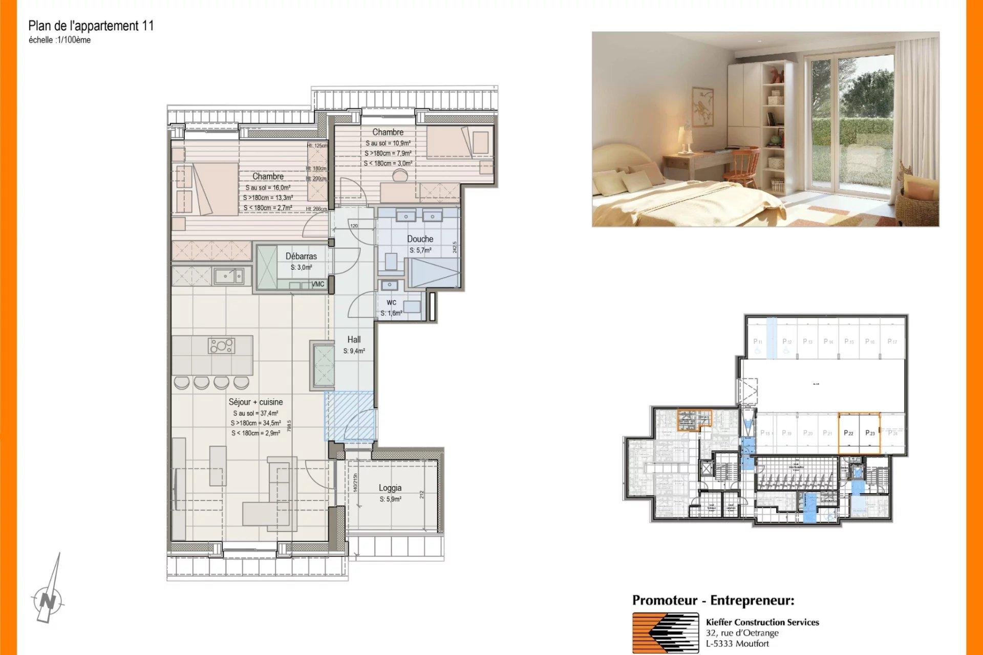 2-bedroom Apartment in Lorentzweiler - Bilde 4